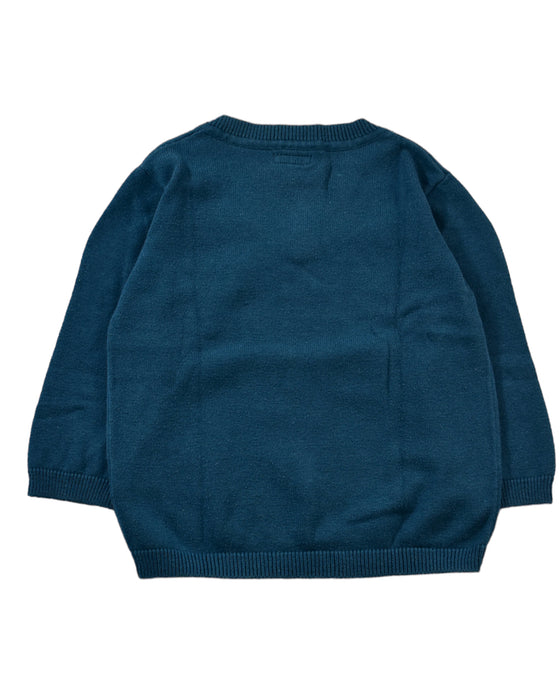 A Teal Crewneck Sweatshirts from Mamas & Papas in size 12-18M for boy. (Back View)