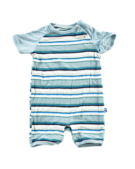 A Multicolour Short Sleeve Rompers from KicKee Pants in size 3-6M for boy. (Front View)