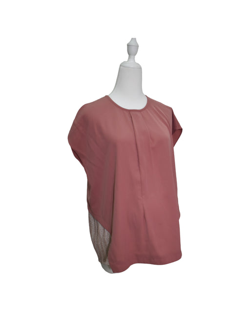 A Pink Short Sleeve Tops from Bove in size S for maternity. (Front View)