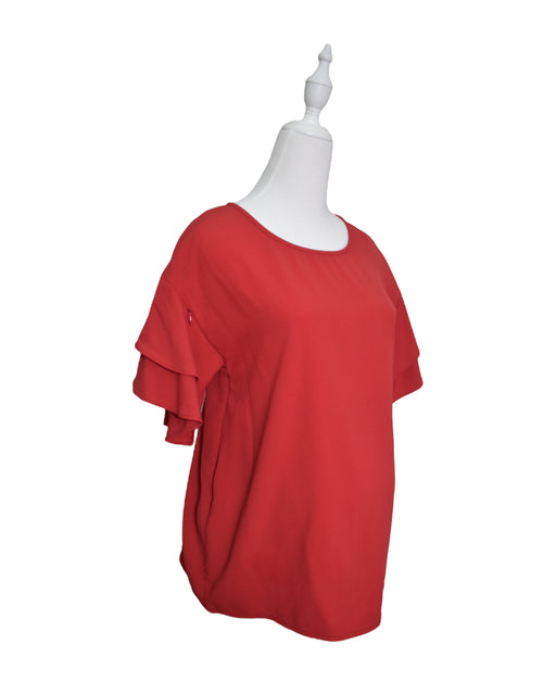 A Red Short Sleeve Tops from Spring in size S for maternity. (Front View)