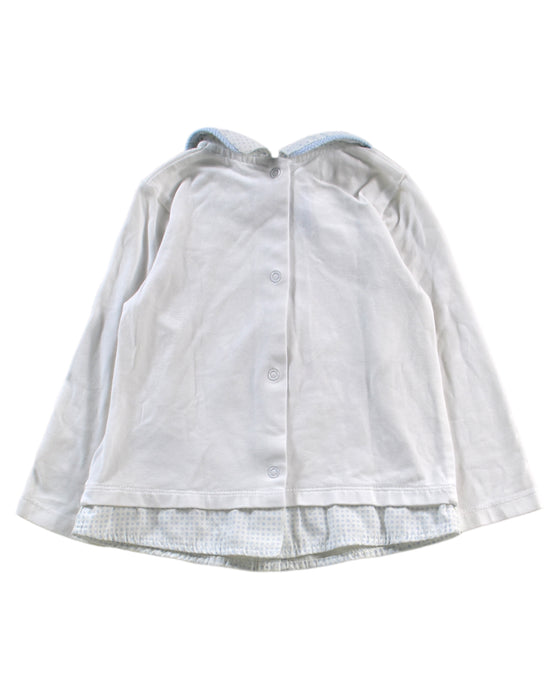 A White Long Sleeve Tops from Mayoral in size Newborn for boy. (Back View)