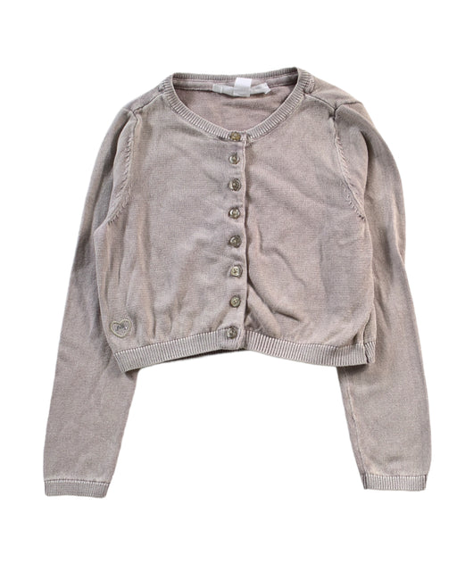 A Beige Cardigans from Chateau de Sable in size 4T for girl. (Front View)