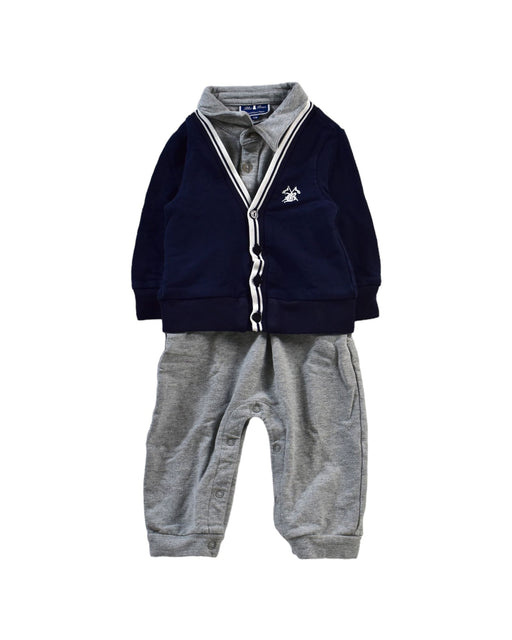 A Blue Long Sleeve Jumpsuits from Nicholas & Bears in size 6-12M for boy. (Front View)