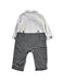 A White Long Sleeve Jumpsuits from Mides in size 6-12M for boy. (Back View)