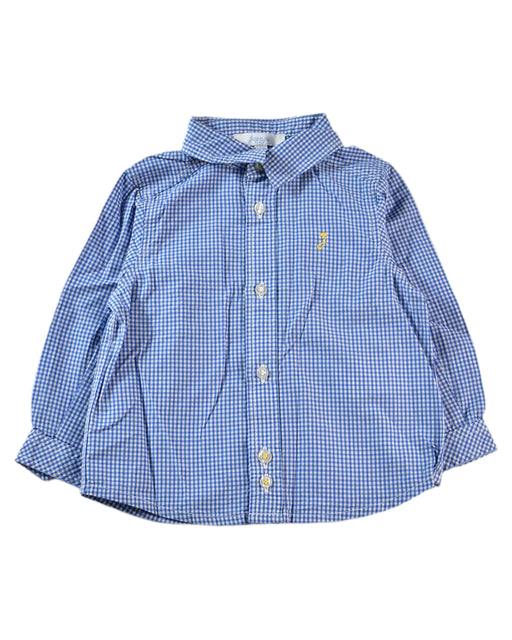 A Blue Shirts from Jacadi in size 6-12M for boy. (Front View)