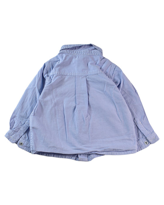 A Blue Shirts from Jacadi in size 6-12M for boy. (Back View)