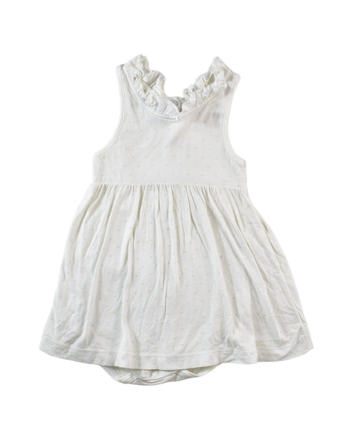 A White Sleeveless Dresses from Petit Bateau in size 12-18M for girl. (Front View)