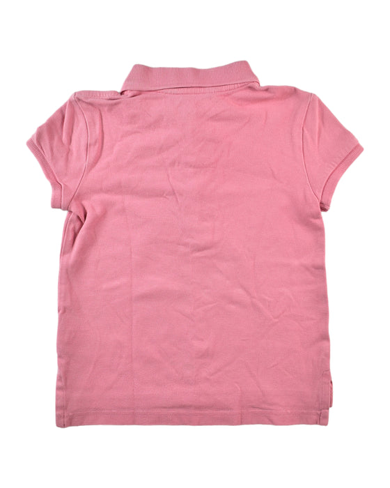 A Pink Short Sleeve Polos from Polo Ralph Lauren in size 5T for girl. (Back View)