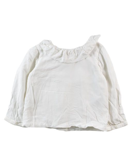 A White Long Sleeve Tops from Hucklebones in size 6-12M for girl. (Front View)