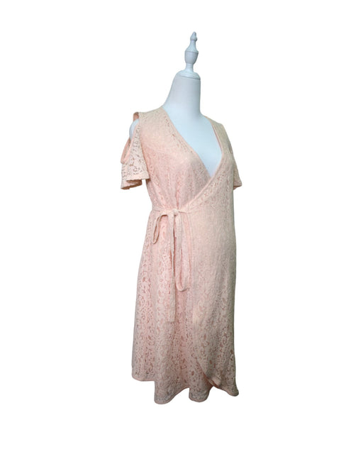 A Pink Short Sleeve Dresses from Dear in size XS for maternity. (Front View)