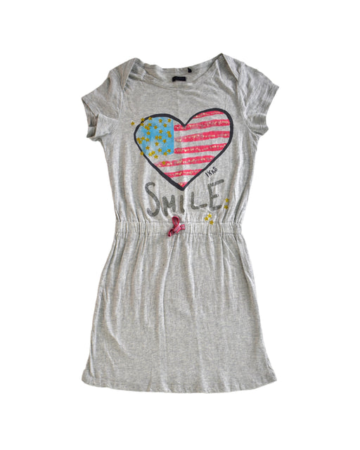 A Grey Short Sleeve Dresses from IKKS in size 10Y for girl. (Front View)