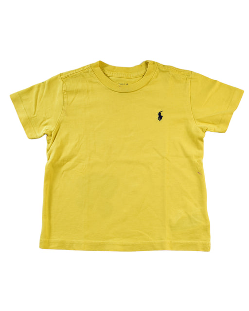 A Yellow Short Sleeve T Shirts from Polo Ralph Lauren in size 2T for boy. (Front View)