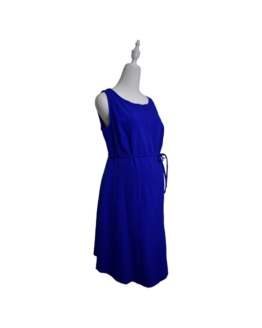 A Blue Sleeveless Dresses from A Pea in the Pod in size S for maternity. (Front View)