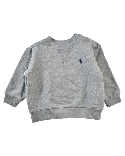 A Grey Crewneck Sweatshirts from Ralph Lauren in size 6-12M for boy. (Front View)