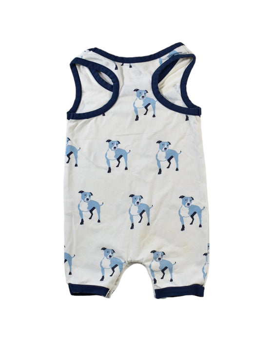 A White Sleeveless Rompers from Monica + Andy in size 3-6M for boy. (Back View)