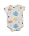 A White Short Sleeve Bodysuits from Monica + Andy in size 3-6M for neutral. (Front View)