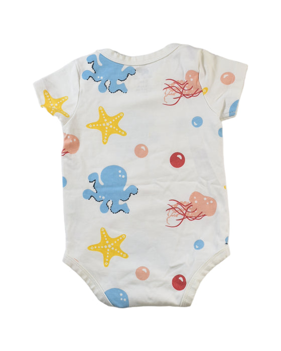 A White Short Sleeve Bodysuits from Monica + Andy in size 3-6M for neutral. (Back View)