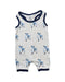 A White Sleeveless Rompers from Monica + Andy in size 3-6M for boy. (Front View)