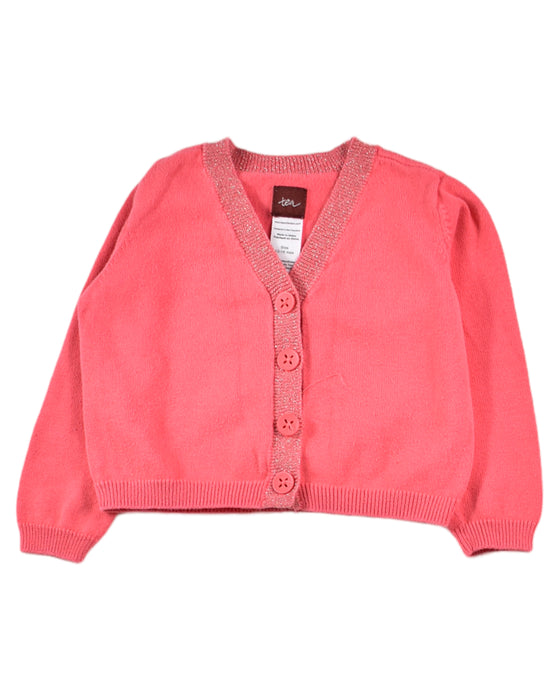 A Orange Cardigans from Tea in size 12-18M for girl. (Front View)