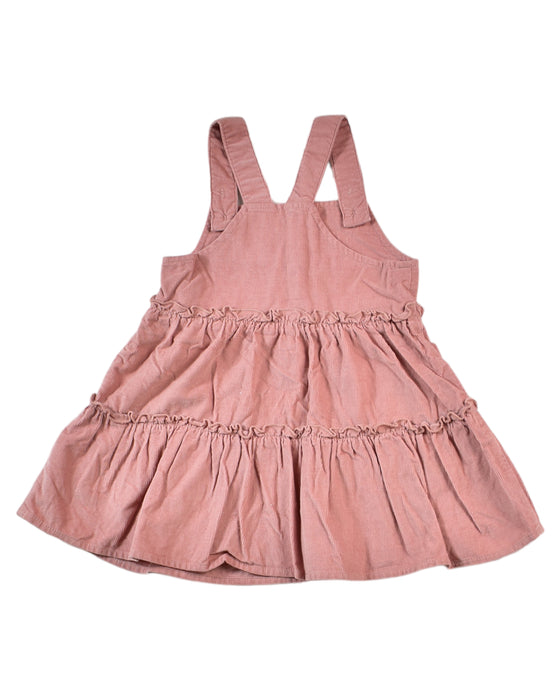 A Pink Overall Dresses from The Little White Company in size 6-12M for girl. (Back View)