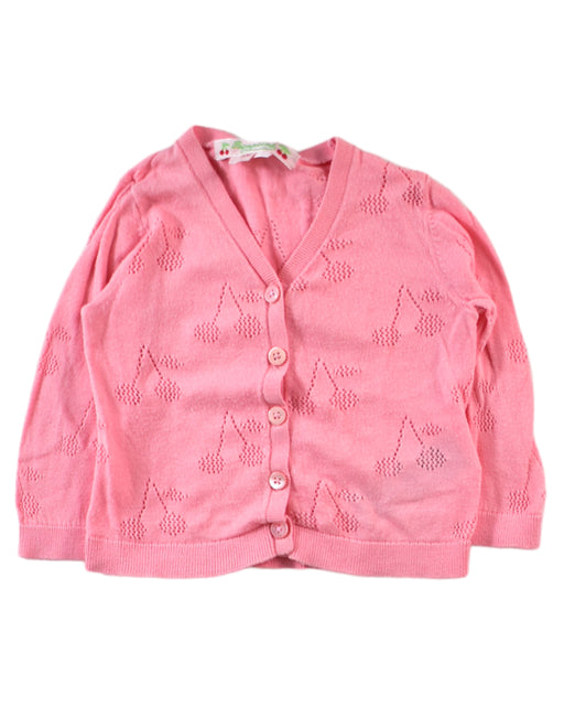 A Pink Cardigans from Bonpoint in size 3-6M for girl. (Front View)