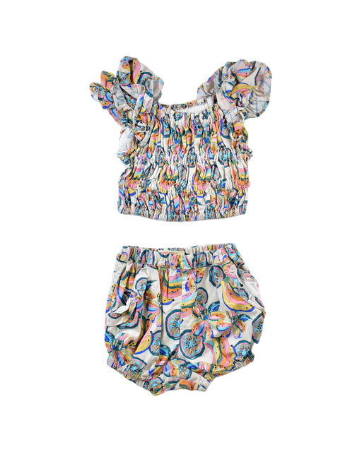 A Multicolour Shorts Sets from Gingersnaps in size 3-6M for girl. (Front View)