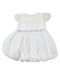 A White Short Sleeve Dresses from Le Petit Society in size 0-3M for girl. (Back View)