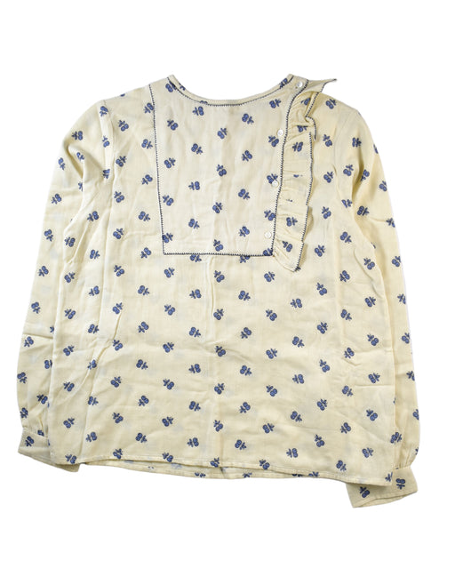 A Beige Long Sleeve Tops from Bonpoint in size 12Y for girl. (Front View)