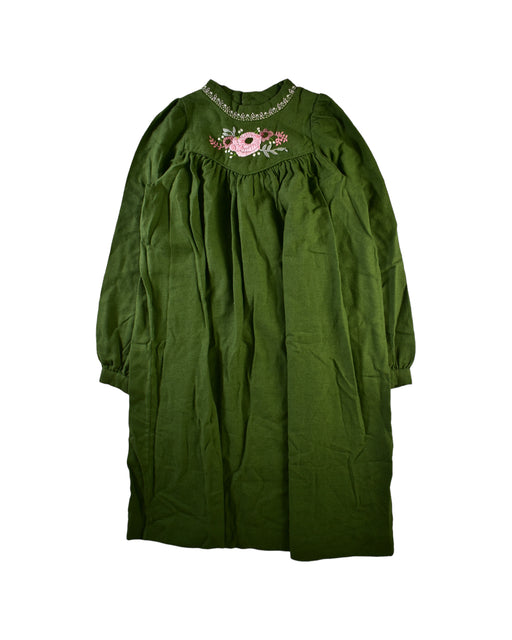 A Green Long Sleeve Dresses from Bonpoint in size 10Y for girl. (Front View)