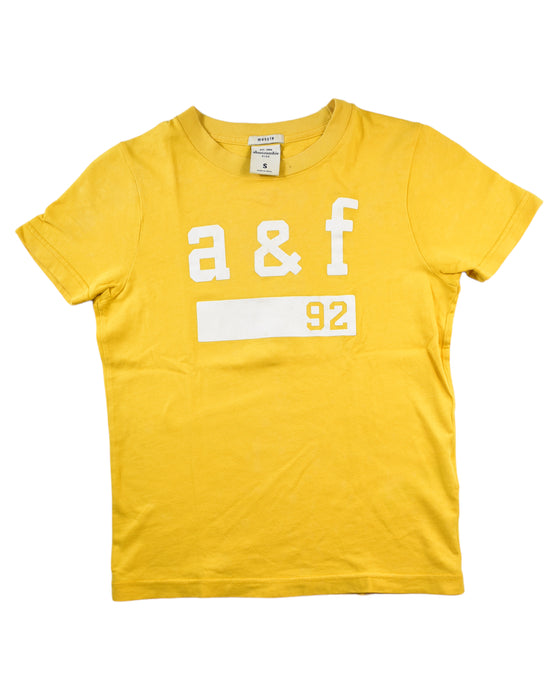 A Yellow Short Sleeve T Shirts from Abercrombie  in size 10Y for girl. (Front View)