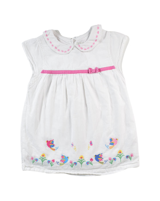 A White Short Sleeve Dresses from Jojo Maman Bébé in size 4T for girl. (Front View)