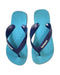 A Blue Slippers from Havaianas in size 7Y for boy. (Back View)