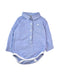 A Blue Long Sleeve Bodysuits from bloomB in size 3-6M for boy. (Front View)