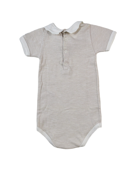 A White Short Sleeve Bodysuits from Petit Bateau in size 0-3M for boy. (Back View)