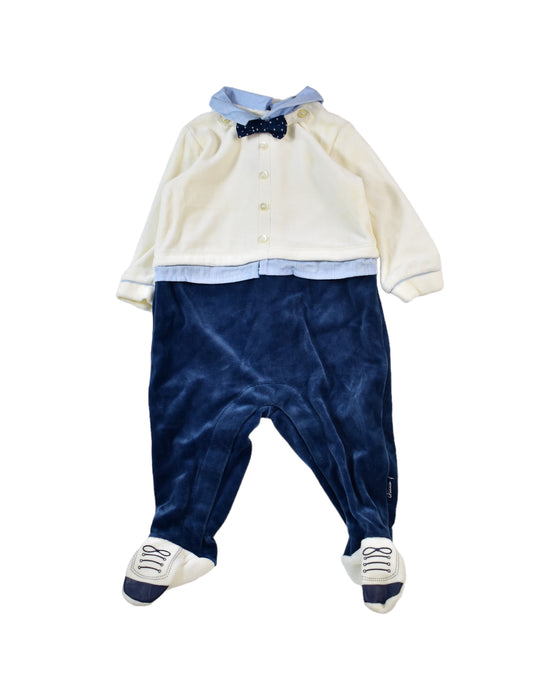 A White Onesies from Chicco in size 3-6M for boy. (Front View)