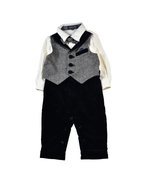 A Black Long Sleeve Jumpsuits from Nicholas & Bears in size 6-12M for boy. (Front View)