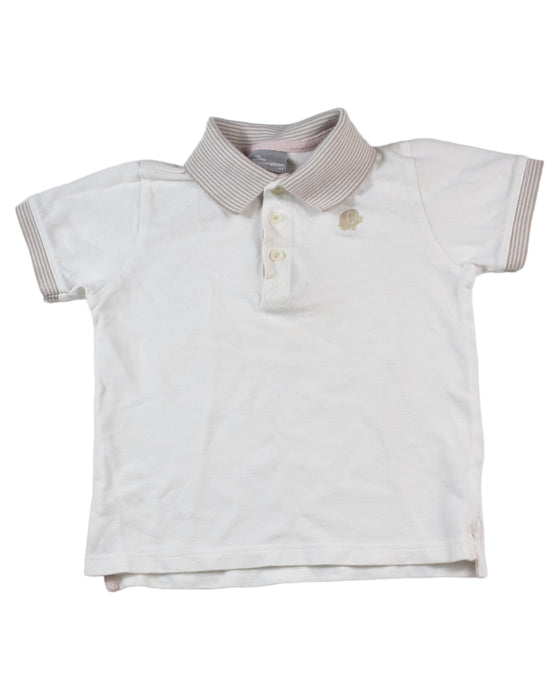 A White Short Sleeve Polos from Jim Thompson in size 4T for boy. (Front View)