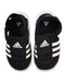 A Black Sandals from Adidas in size 4T for boy. (Back View)