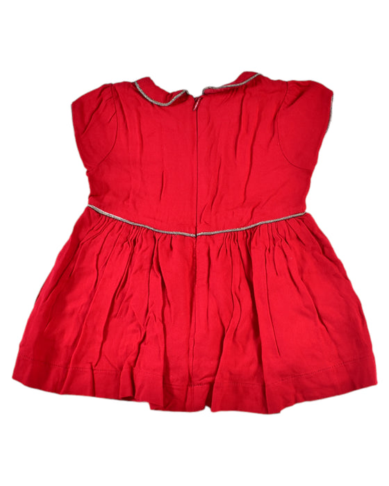 A Red Short Sleeve Dresses from Chateau de Sable in size 6-12M for girl. (Back View)