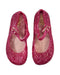 A Burgundy Flats from Mini Melissa in size 4T for girl. (Back View)