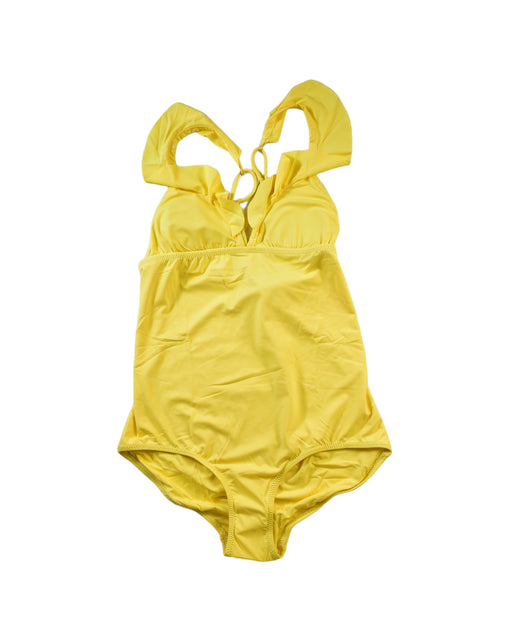 A Yellow Swimsuits from Eberjey in size 12Y for girl. (Front View)