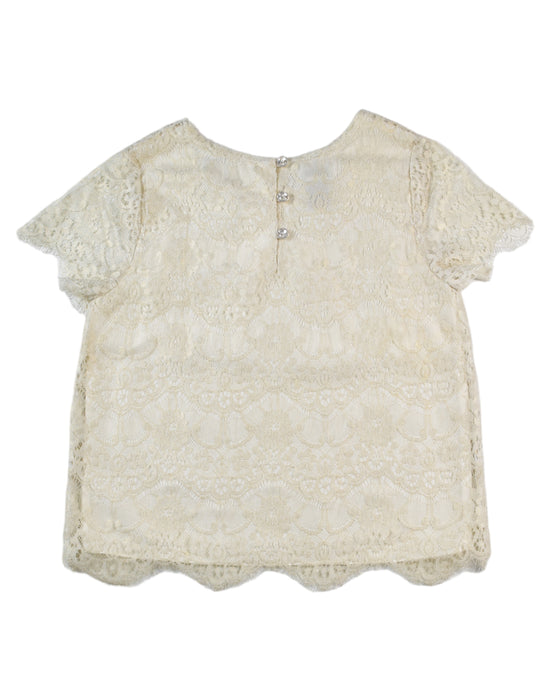 A White Short Sleeve Tops from Monsoon in size 7Y for girl. (Back View)