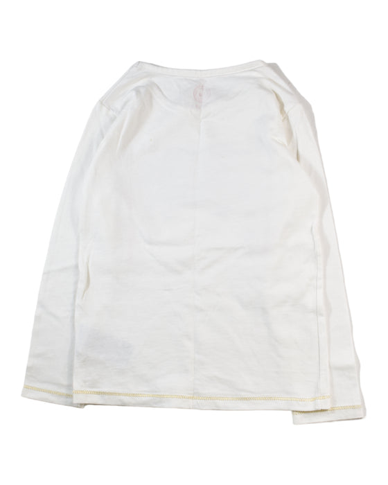 A White Long Sleeve Tops from La Compagnie des Petits in size 6T for girl. (Back View)