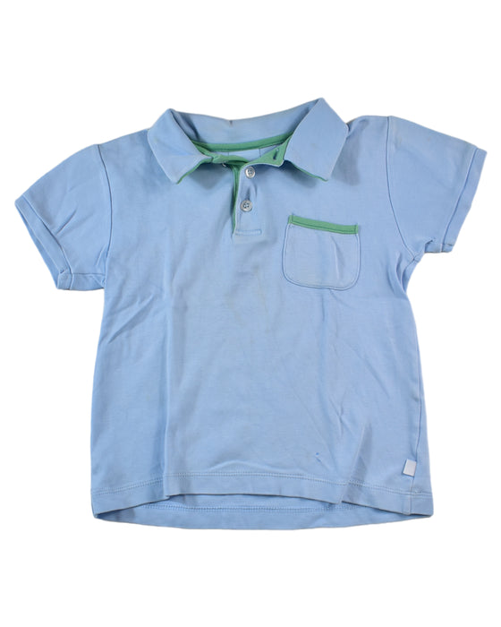 A Blue Short Sleeve Polos from Bella Bliss in size 5T for boy. (Front View)