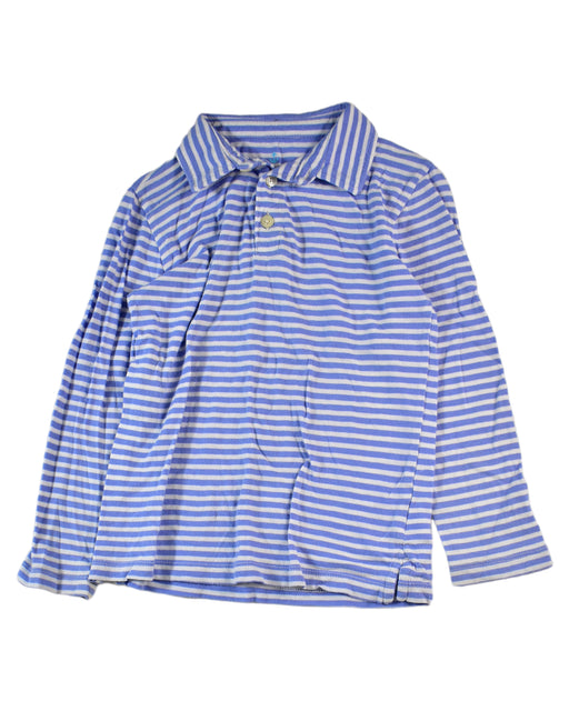 A Blue Long Sleeve Polos from Crewcuts in size 4T for boy. (Front View)