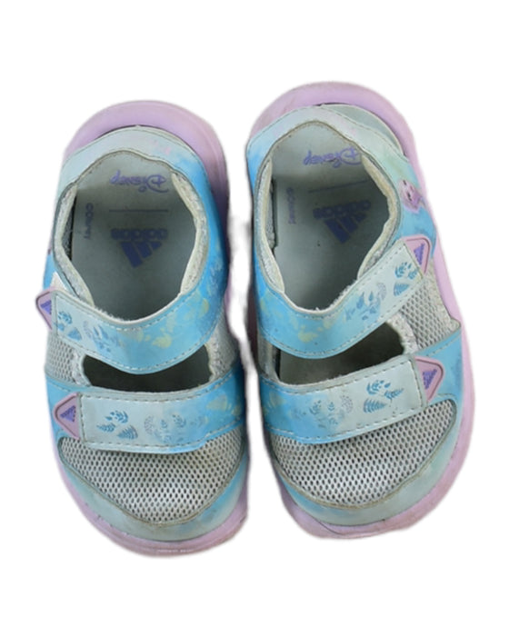 A Blue Sneakers from Adidas in size 18-24M for girl. (Back View)