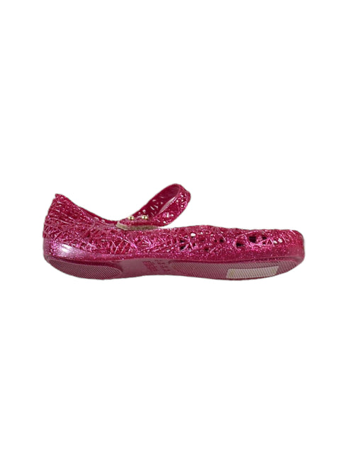 A Burgundy Flats from Mini Melissa in size 4T for girl. (Front View)