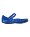 A Blue Flats from Mini Melissa in size 4T for girl. (Front View)