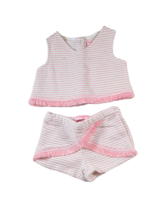 A Pink Shorts Sets from Gingersnaps in size 3-6M for girl. (Front View)