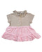 A Pink Short Sleeve Dresses from Chateau de Sable in size 0-3M for girl. (Front View)